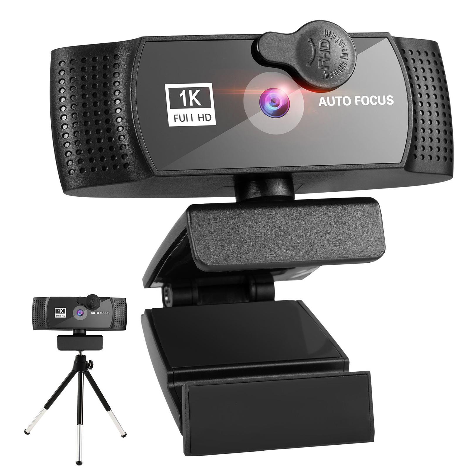 Webcam 1080p HD w/ Noise-Cancelling Microphone USB for Gaming PC Desktop
