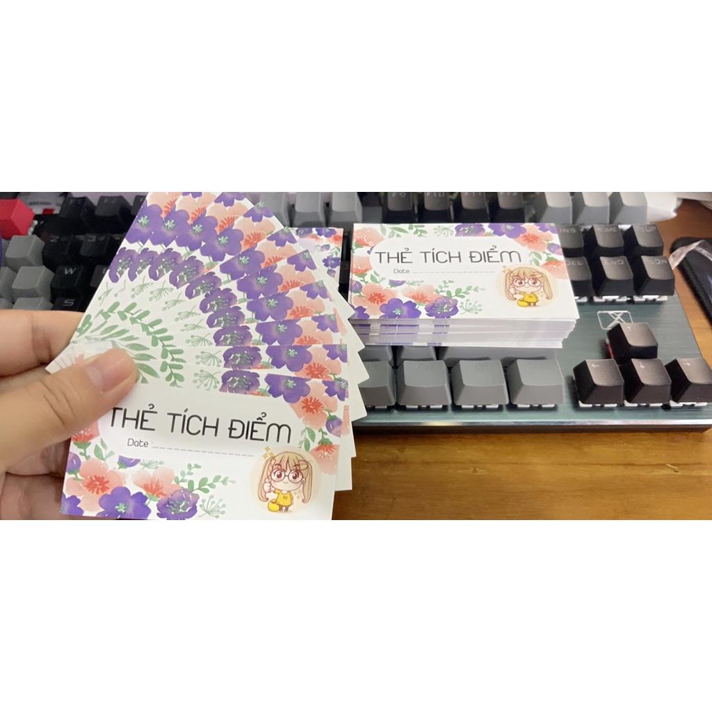 20-50 Thẻ tích điểm - phiếu tích điểm - card tích điểm đẹp 9x5