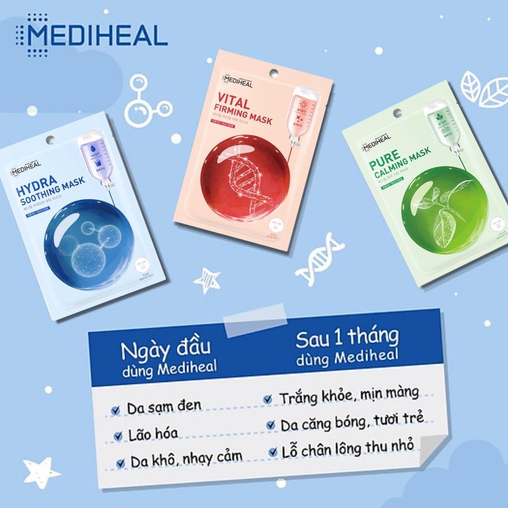 Combo 5 Mặt Nạ Mediheal Vital Firming Pure Calming Hydra Soothing Dưỡng Da Dịu Nhẹ Mask 20ml/Miếng