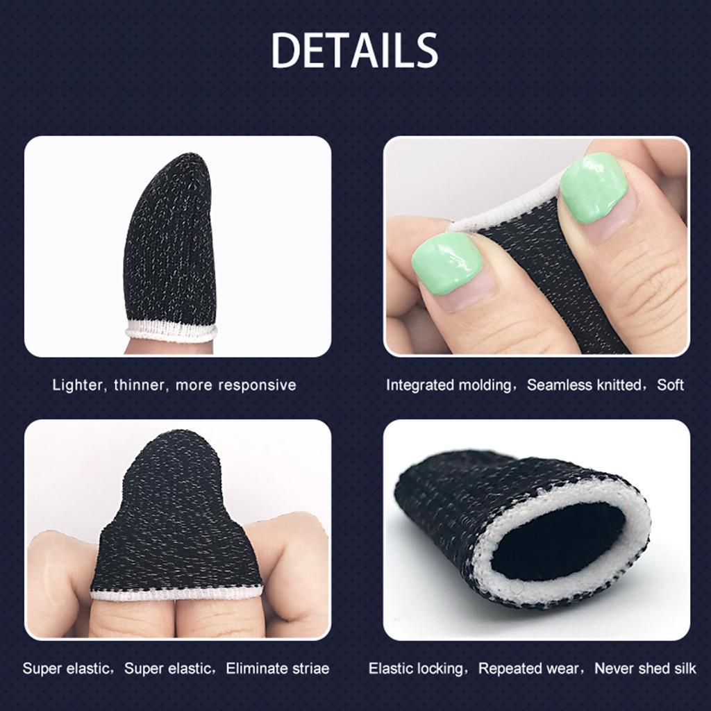 Portable Finger Sleeve Sweat Proof Gaming Finger Gloves White
