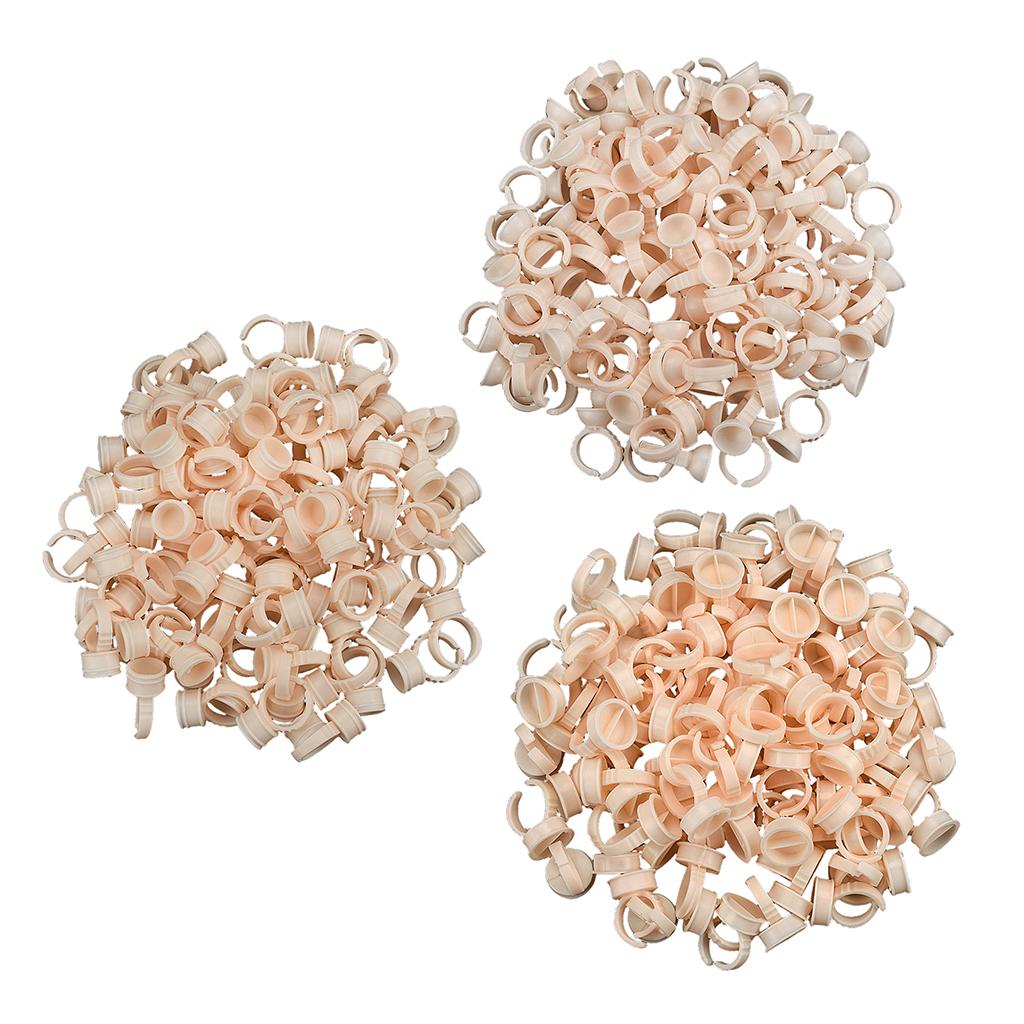 100PCS Silicone Pigment Rings Tattoo Ink Cups Makeup Ring Glue Holder Soft L