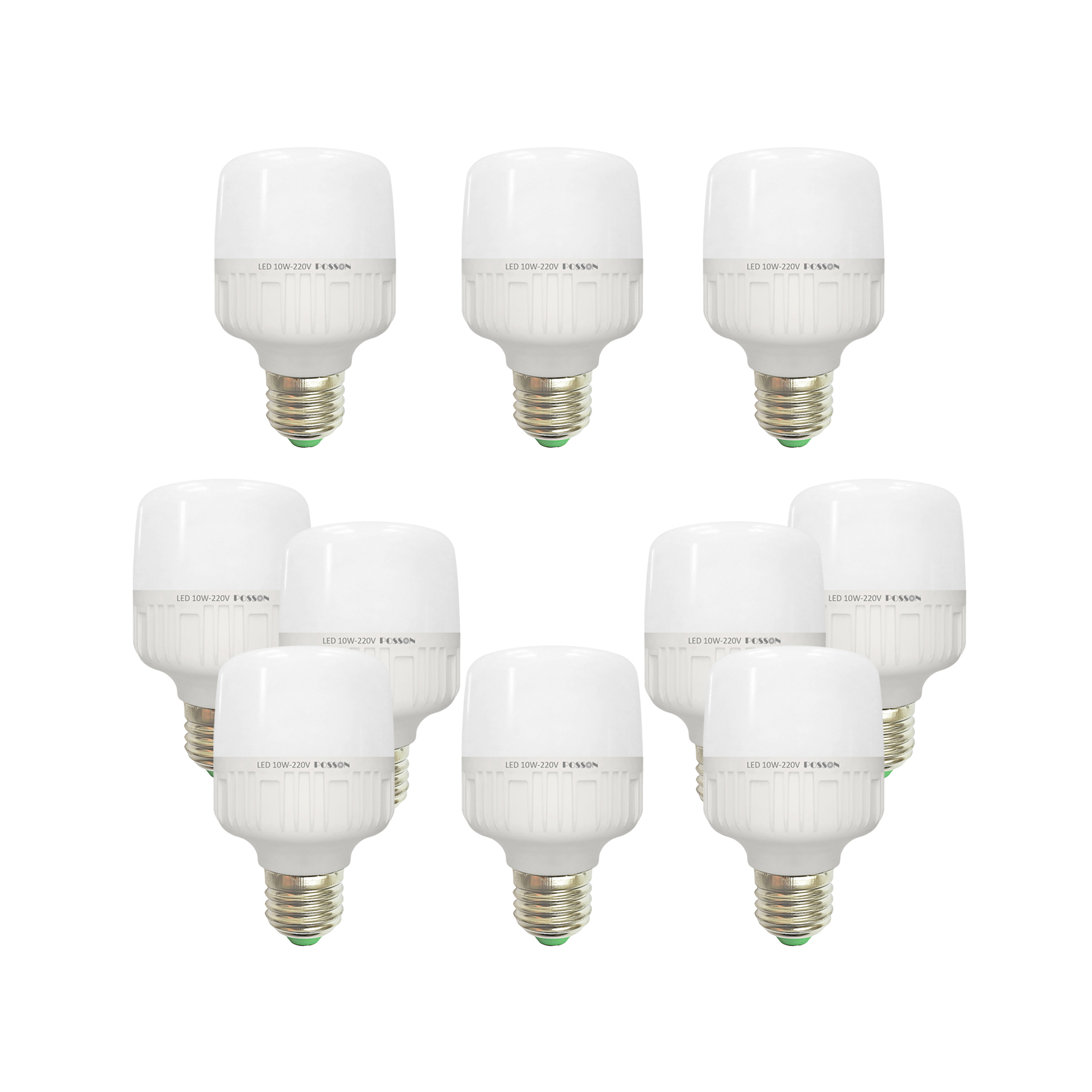 10 Bóng đèn Led trụ 9w 10w bup trụ bulb siêu sáng tiết kiệm điện kín chống nước Posson LC-H10x