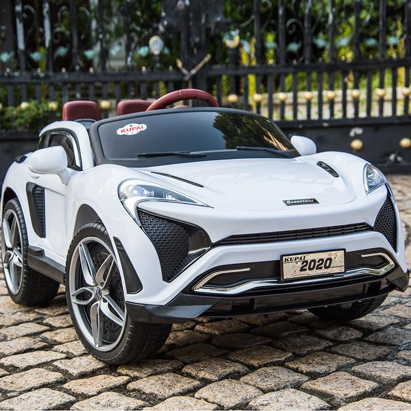 Ô tô xe điện đồ chơi cho bé KUPAI-2020 tự lái và điều khiển 4 động cơ 12V7AH (Đỏ-Cam-Trắng