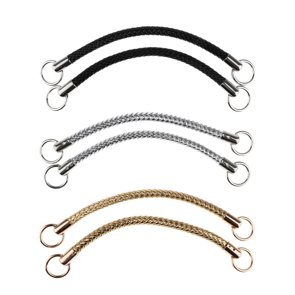 1 Pair Shoulder Bag Replacement Handles PU Leather Handbag Strap 25cm