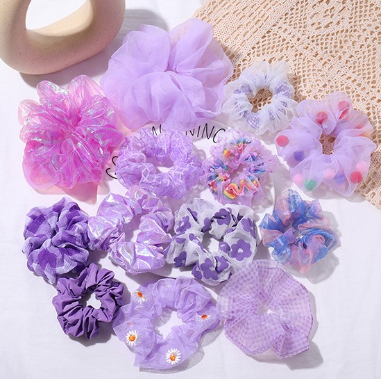 Buộc tóc Scrunchies phong cách Hàn Quốc trẻ trung