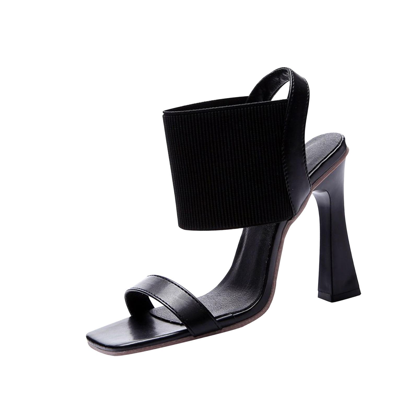 Womens Knitted High Heel Sandals Pumps Shoes Party Shoes Casual Dress Sandal
