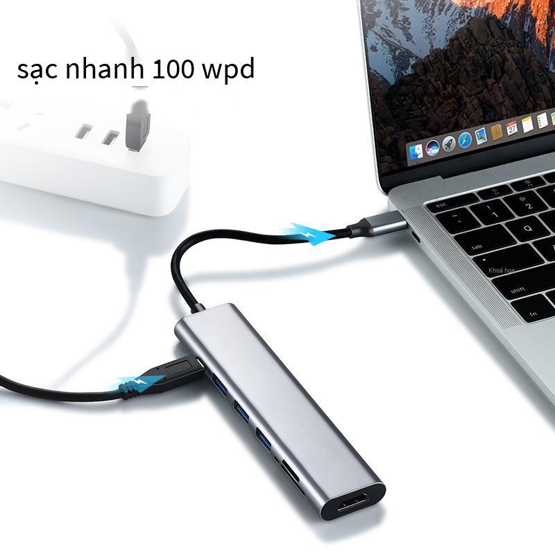 Khuyến mại đế cắm mở rộng bảy trong một loại c USB3.0PD sạc Đế cắm đa giao diện máy tính xách tay HDMI 4K HD