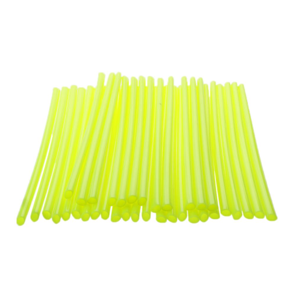 Yellow&White Kit Motorbike Street Bike Wheel Spoke Trim