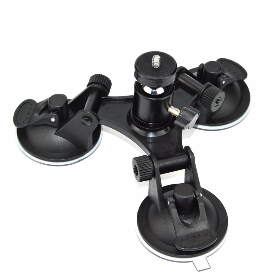 Đế hít kính xoay 360 độ gắn GoPro Hero lên kính xe hơi DRU - Hàng Chính Hãng
