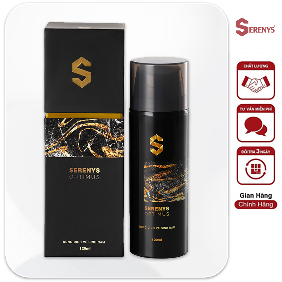 Combo 2 chai Dung dịch vệ sinh khử mùi làm sạch, sáng da phụ khoa nam giới Serenys Optimus 120ml