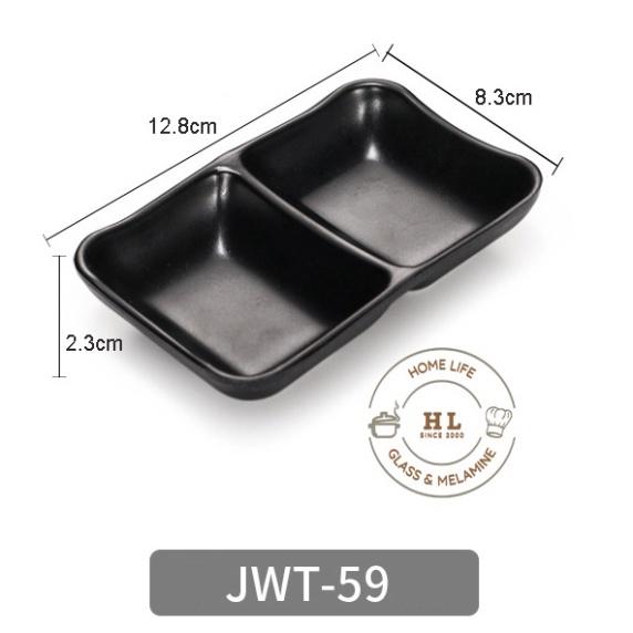 Muối tiêu tròn - lá , 1-2-3 ngăn Melamine 100% Ngọc Đen Mờ | ĐĨA MUỐI TIÊU vật liệu MELAMINE ĐEN NGỌC HÀN