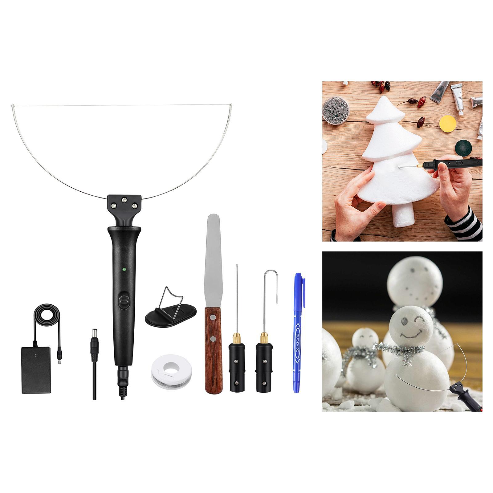 9Pcs Hot Wire Foam Cutter Crafts Polyethylene Carving Portable Foam Cutting Machine Electric Foam Cutter Heating Wire Tool Kit for Carving