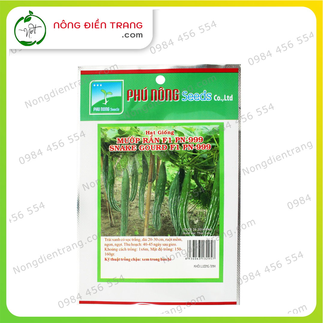 Hạt Giống Mướp Rắn Phú Nông - Gói 2g - Nảy Mầm Nhanh, Sinh Trưởng Mạnh, Sai Trái, Phẩm Chất Ngon - VTNN Nông Điền Trang