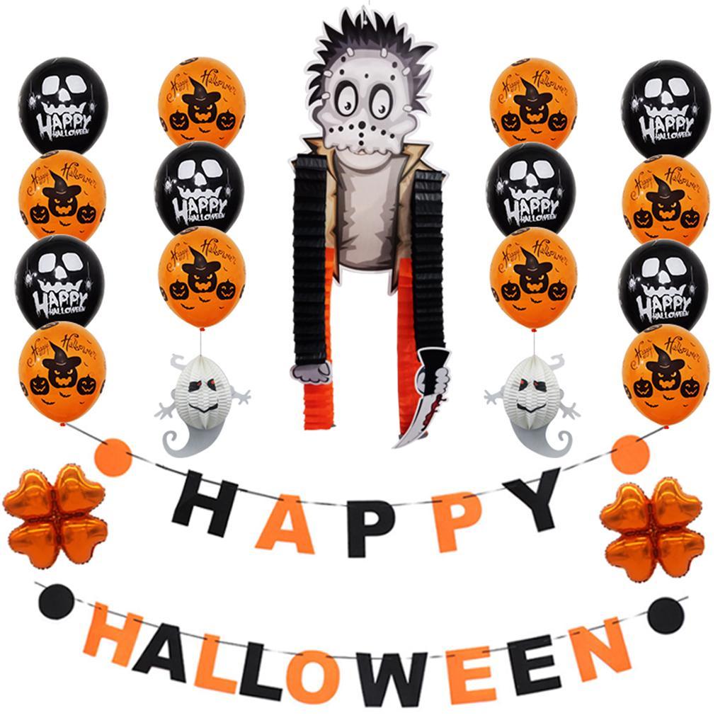 Halloween Balloons Banner Kit Happy Halloween Party Decoration