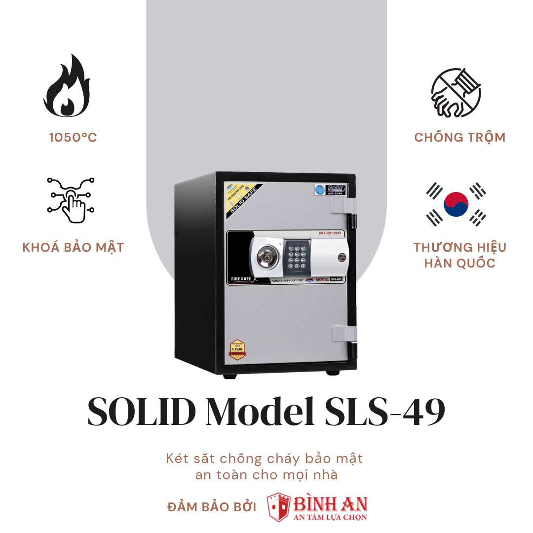 Két Sắt Chống Cháy Solid SLS-49 (60kg)