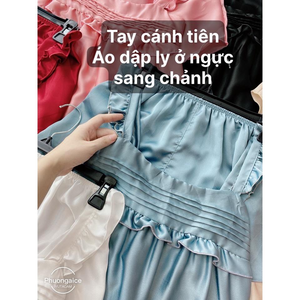 Đồ bộ đùi cánh tiên mặc nhà, bộ ngủ satin cao cấp sang chảnh- Phuongaliceshop