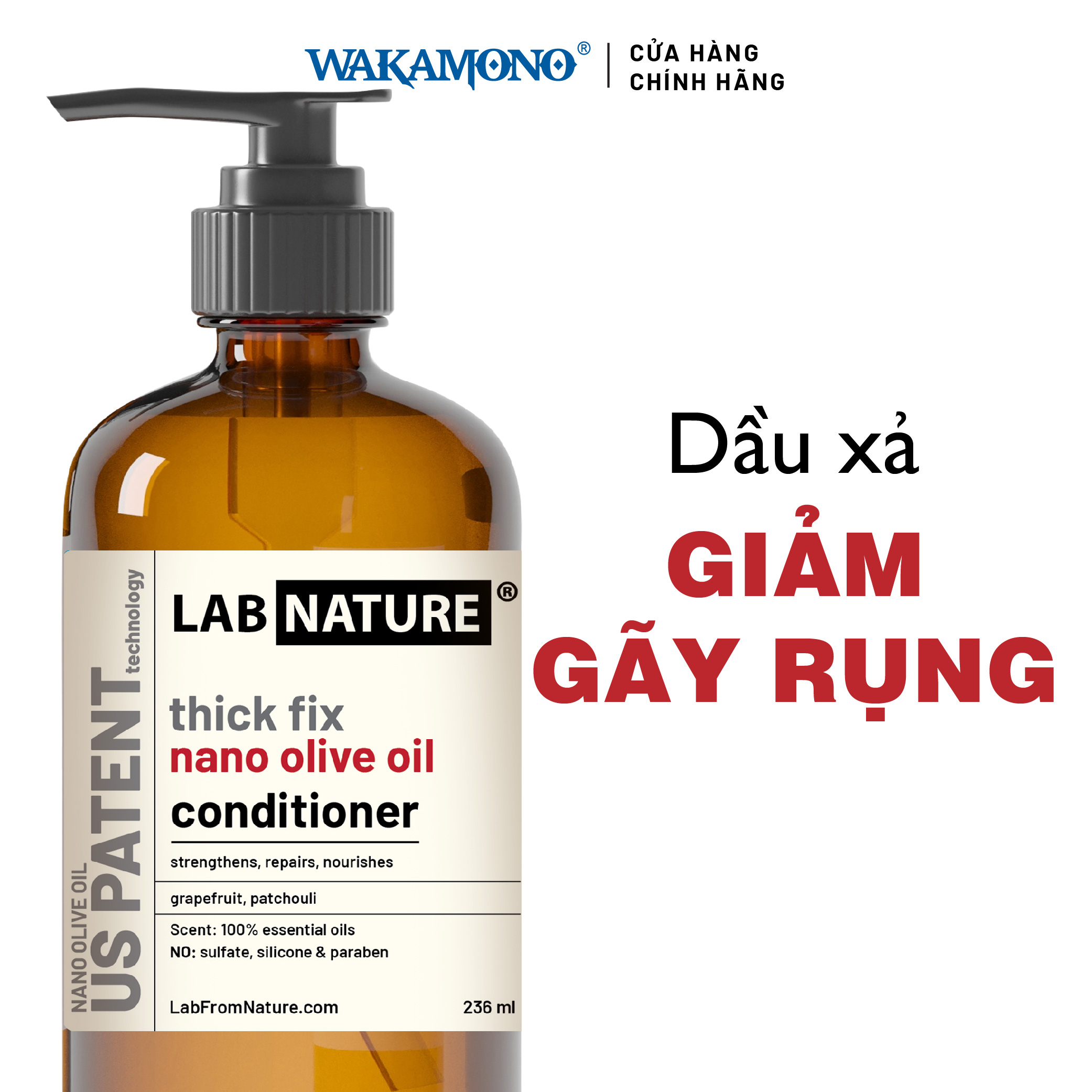 Dầu xả Phục hồi, ngăn rụng tóc Wakamono Lab Nature - Thick Fix - 236ml