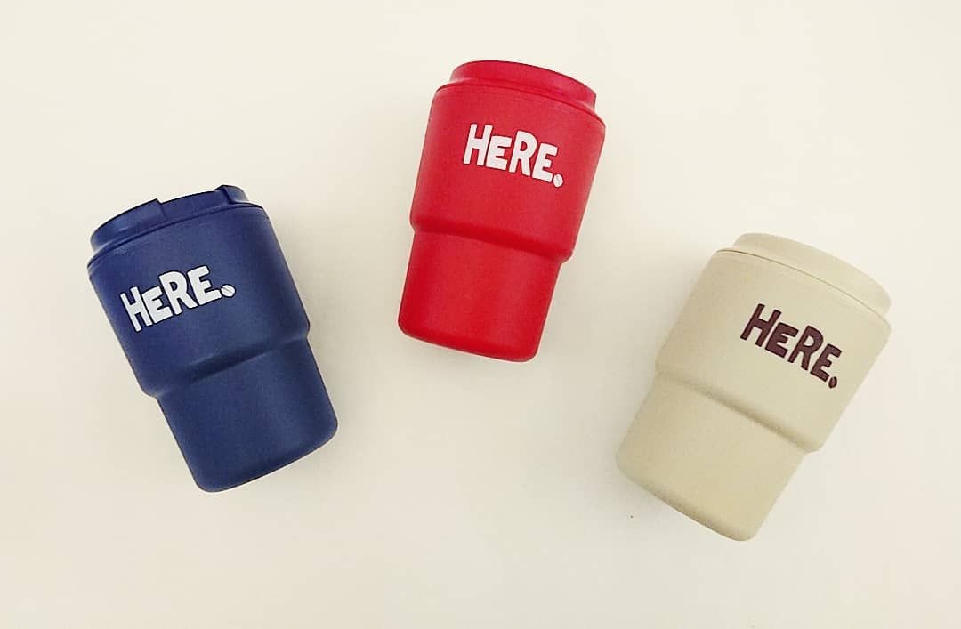 Cốc giữ nhiệt có nắp xoay HERE 320ml cao cấp tiện dụng - Hàng nội địa Nhật Bản.