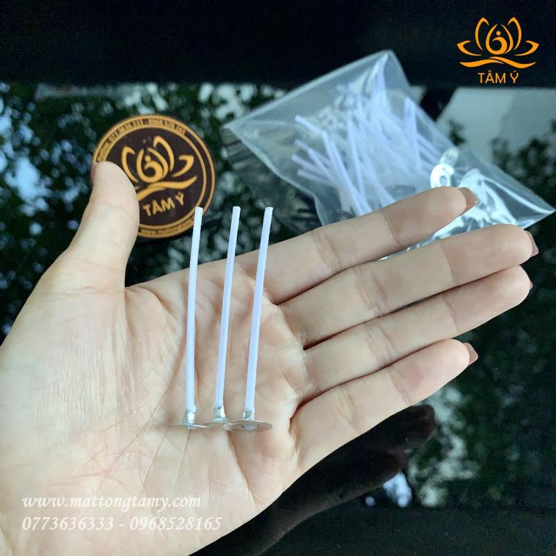 1 gói 50-100c Tim nến bơ, đèn bơ 2-4-6-9-10-12,5-18-22cm