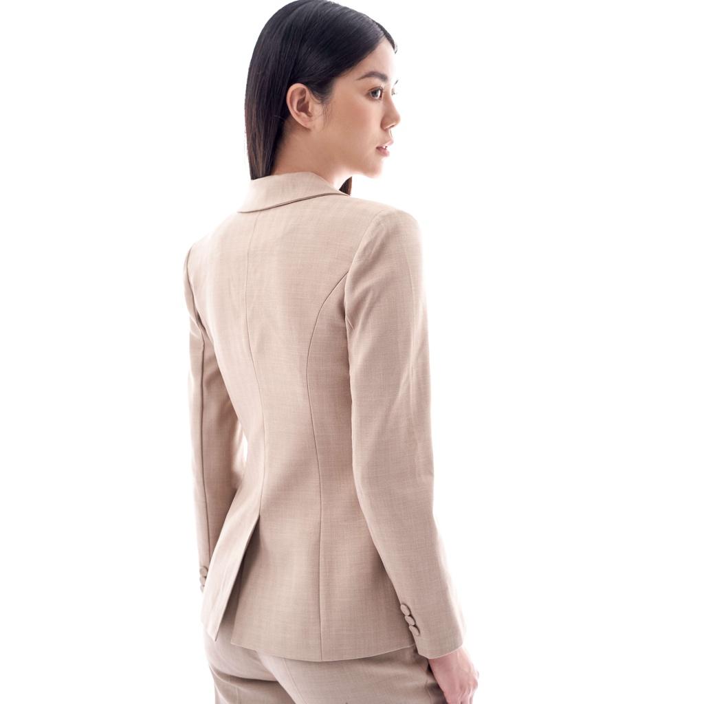 Áo Blazer kiểu 1 cúc màu be 2NDDATE BL024G