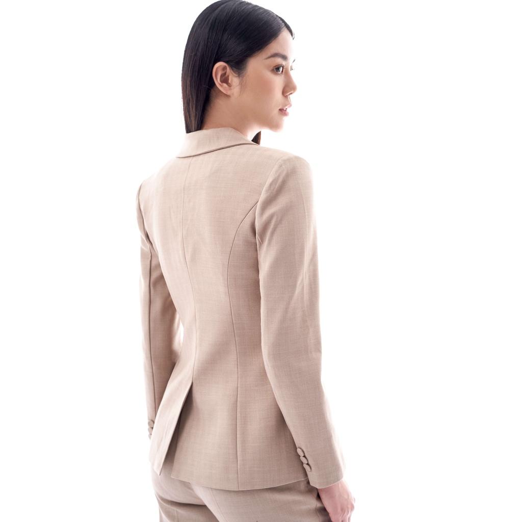 Áo Blazer kiểu 1 cúc màu be 2NDDATE BL024G