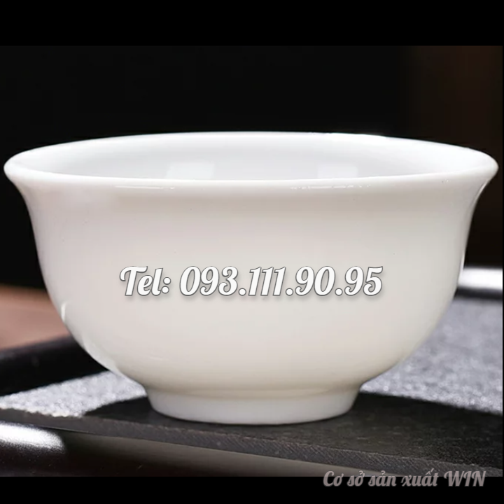 Bộ 2 chén đĩa men sứ trắng cao cấp Vi na milk loại 10 cm - Hàng khuyến mãi - Mã số 1008