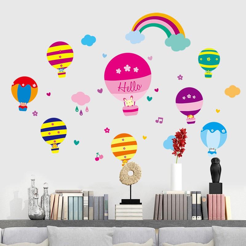 Decal dán tường khinh khí cầu 01