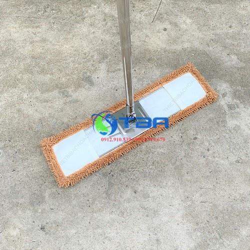 Tấm lau sàn san hô 60cm siêu sạch, màu nâu, sợi Microfiber cao cấp
