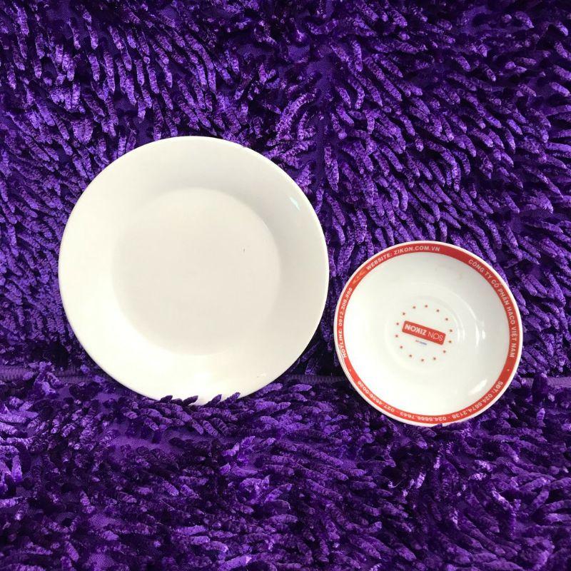 Đĩa Sứ Sâu Trắng Trơn Hàng Đẹp Dày Dặn