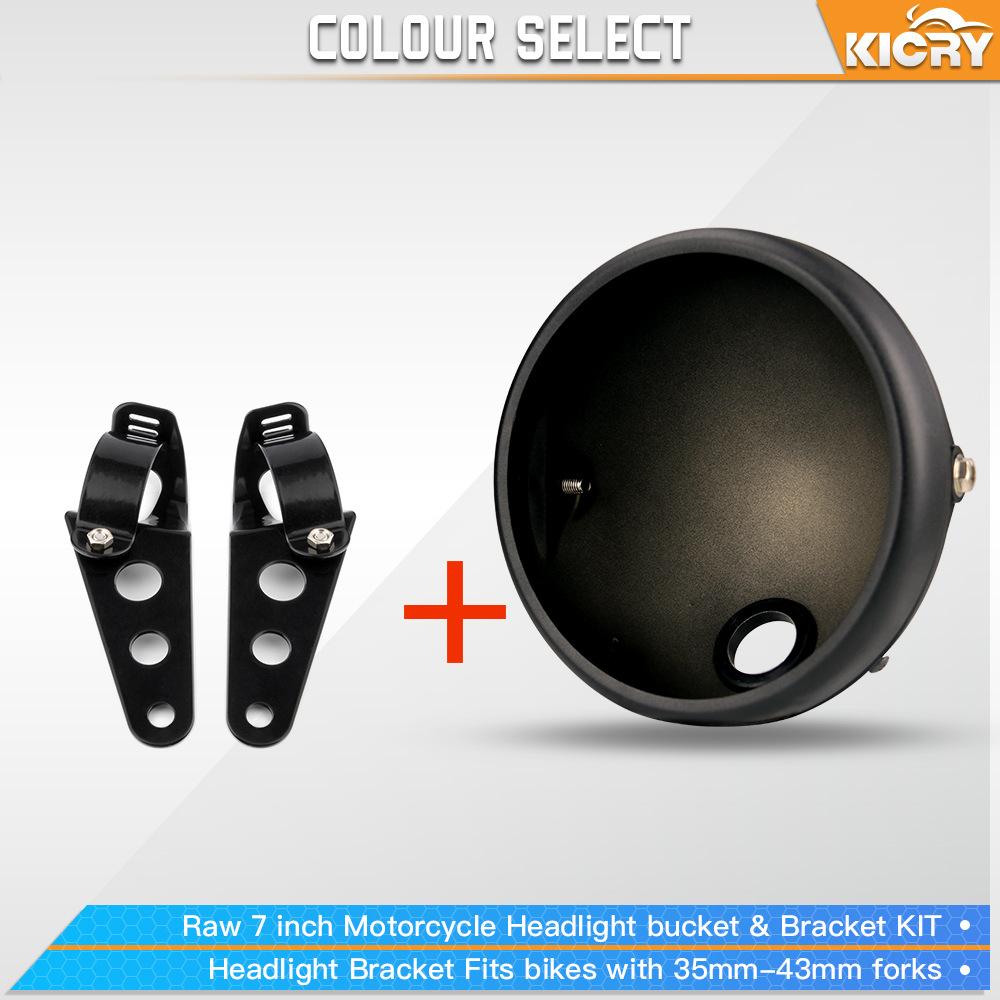 Nòng vỏ đèn pha 7 inch được sửa đổi trên mô tô thuận lợi nhất phù hợp với đèn pha LED Wrangler 7 inch nòng nông với giá đỡ đèn pha