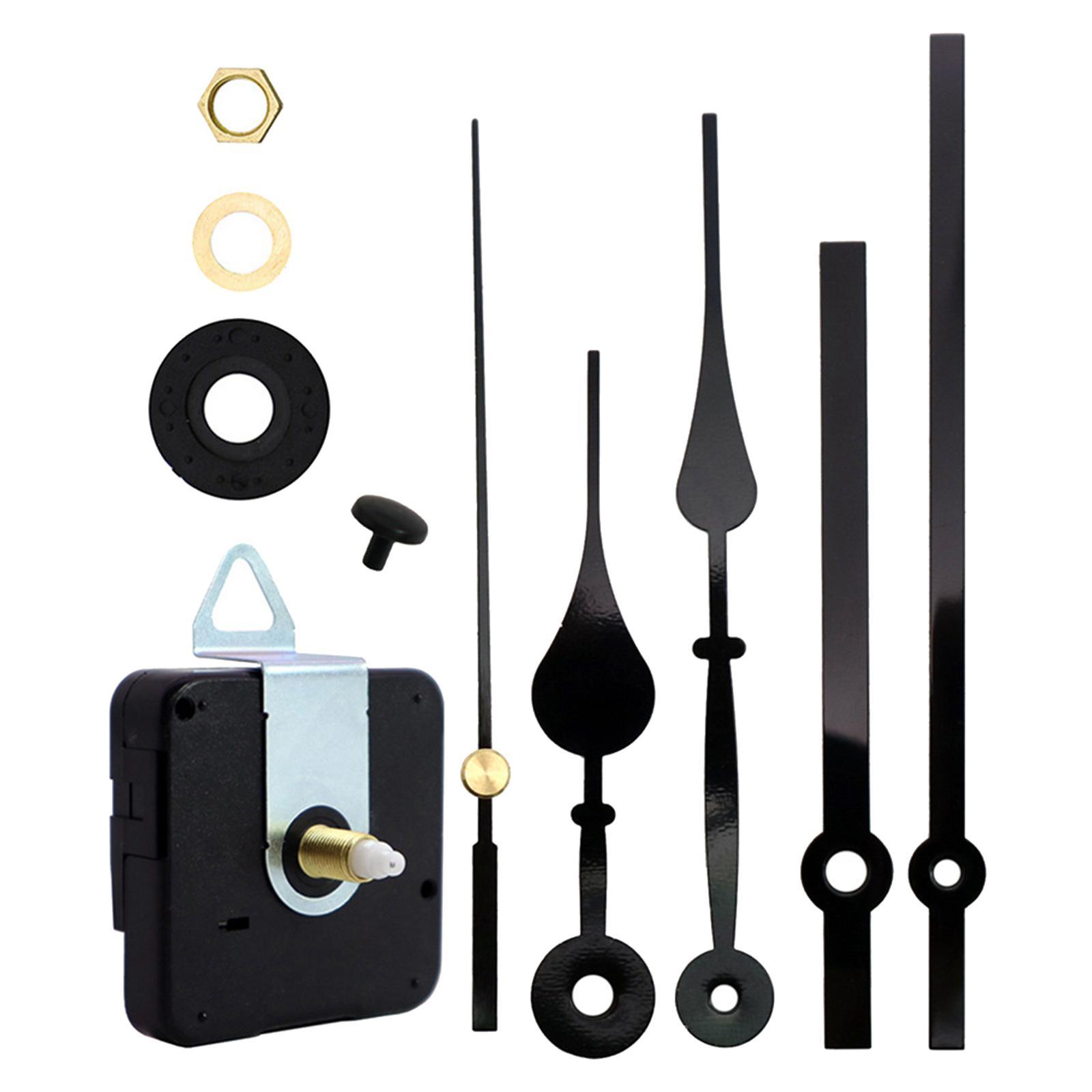 4X Black Wall Clock 3268 Movement Mechanism Hands Wall Repair Tool Parts