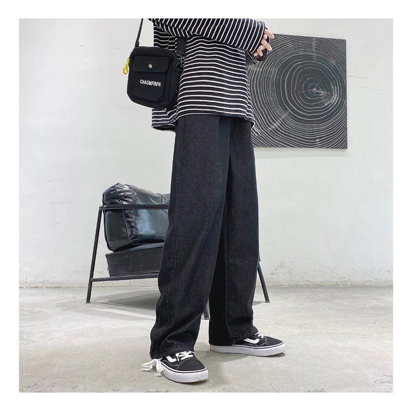 Quần Jean Baggy nam xanh sáng nhạt ống xuông rộng SR01 style hàn quốc 2021