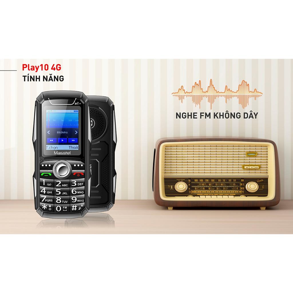 Điện thoại bàn phím bấm hiệu Masstel Play 10 - 4G - Hàng chính hãng - Giá Rẻ