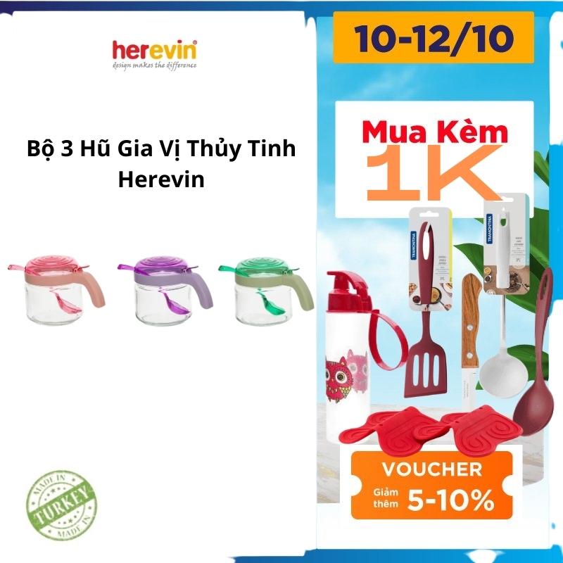 Combo 3 hũ gia vị TT có muỗng Herevin 300ml - 131041-500