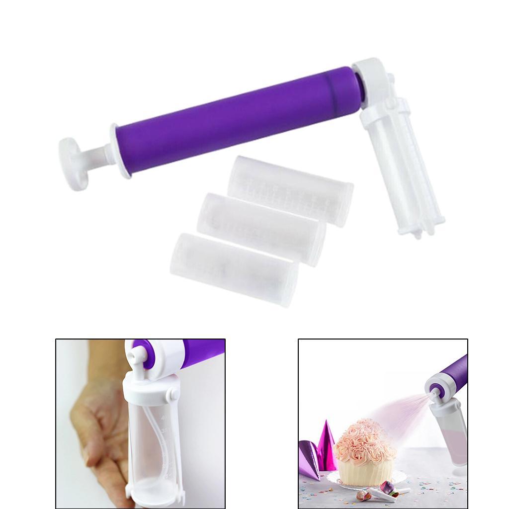 Manual Airbrush Sprinkles For Cake Decoration w/ 4x Spray Bottle