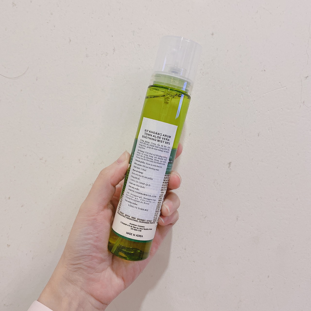 Xịt Khoáng Arumtown Aloe Vera Soothing Mist 118ml