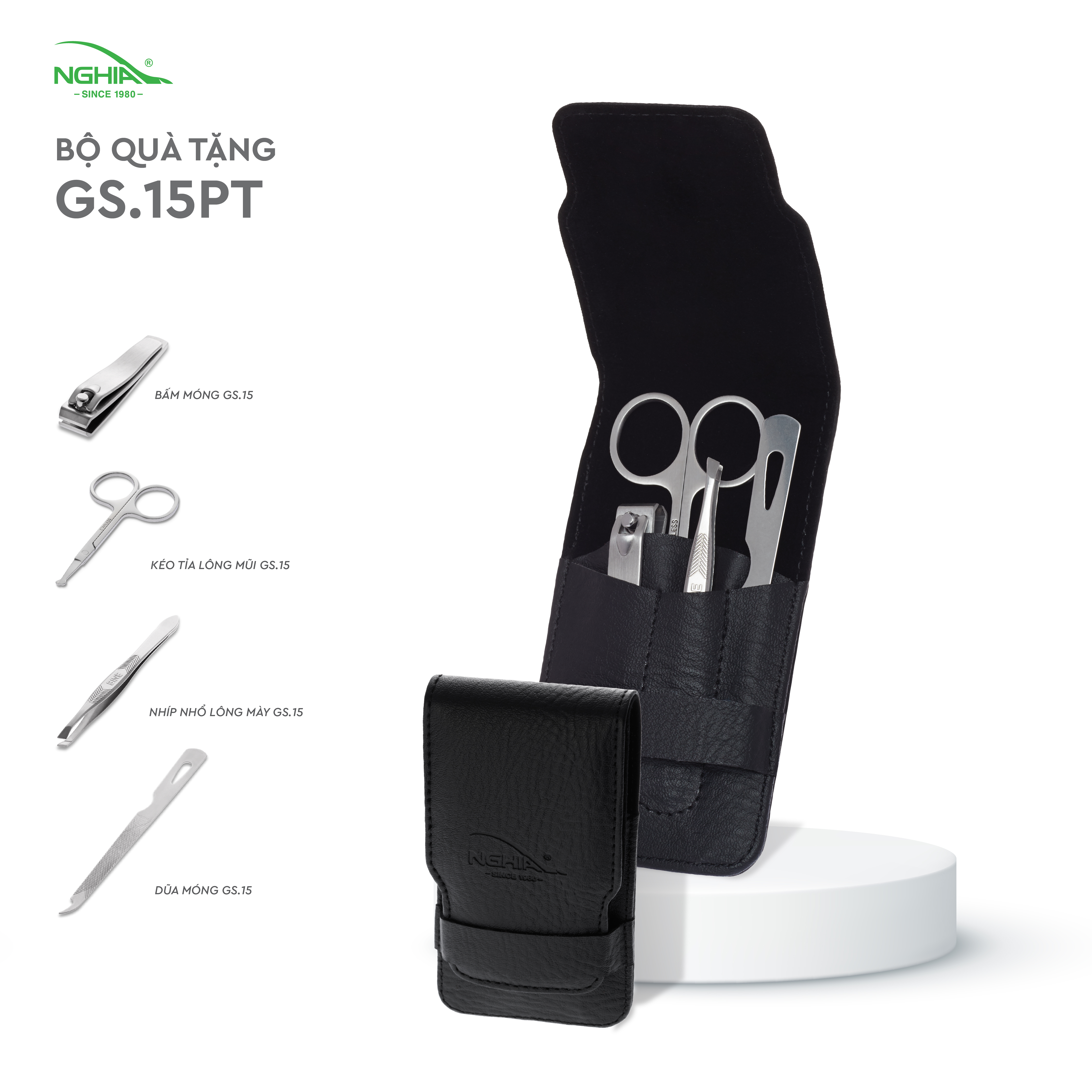 Bộ Quà Tặng Thép Không Gỉ Cao Cấp KỀM NGHĨA GS.15 PT