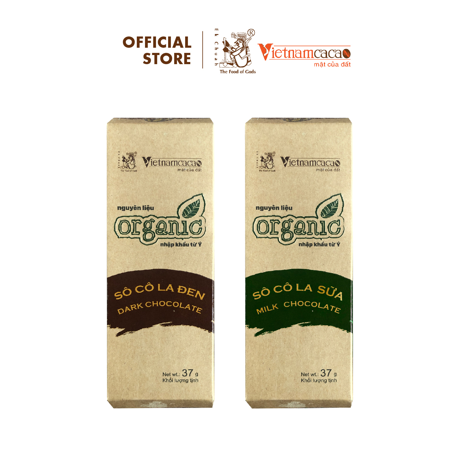 Set 6 thanh Socola (Chocolate) Oganic - Vinacacao 222 gram