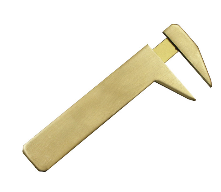 Thước kẹp cơ khí mini 8cm bằng đồng chắc chắn, bền bỉ bỏ túi tiện lợi