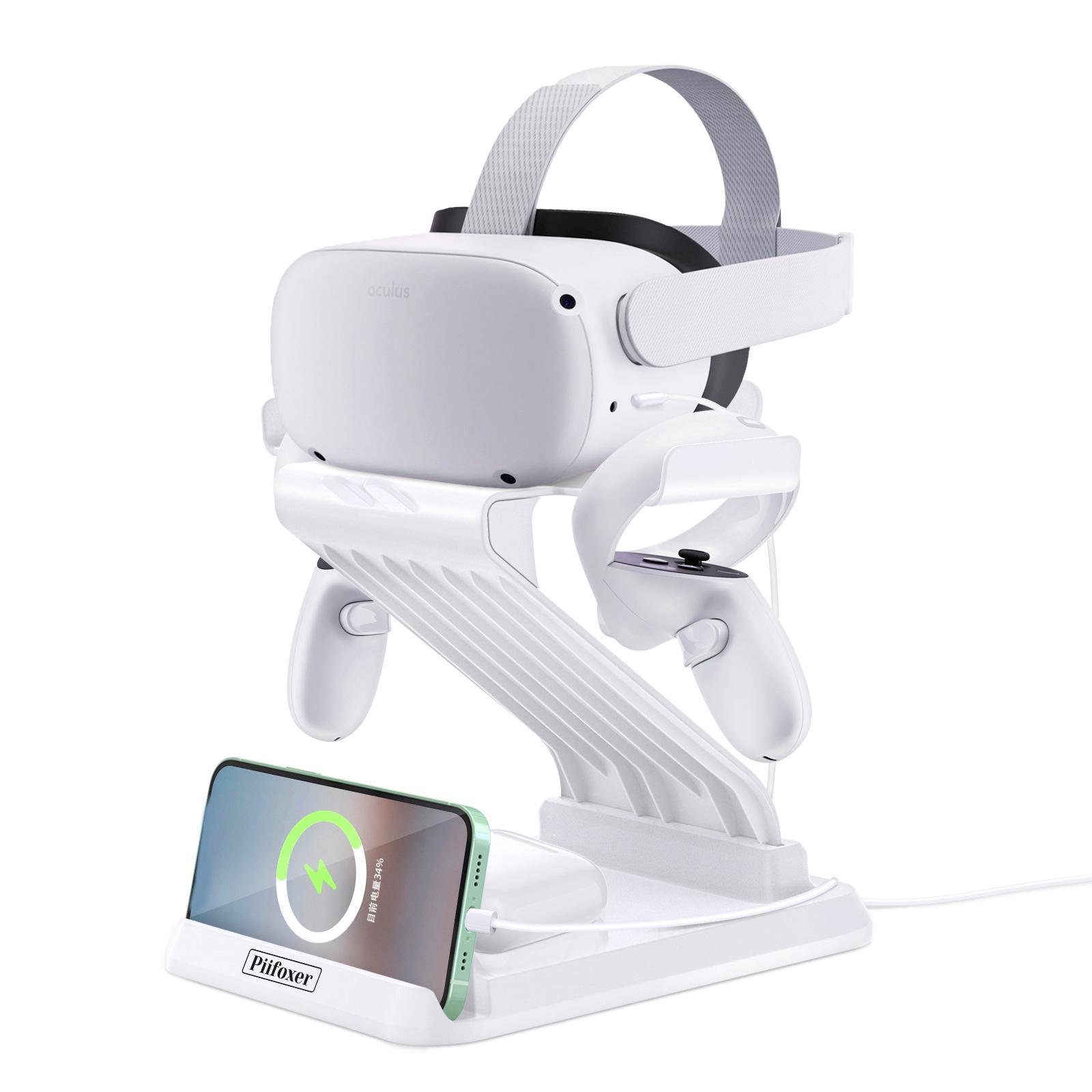 Display Stand Charging Dock for Quest 2, Spare Parts with USB C Charging Cable &amp; VR Charging Cable