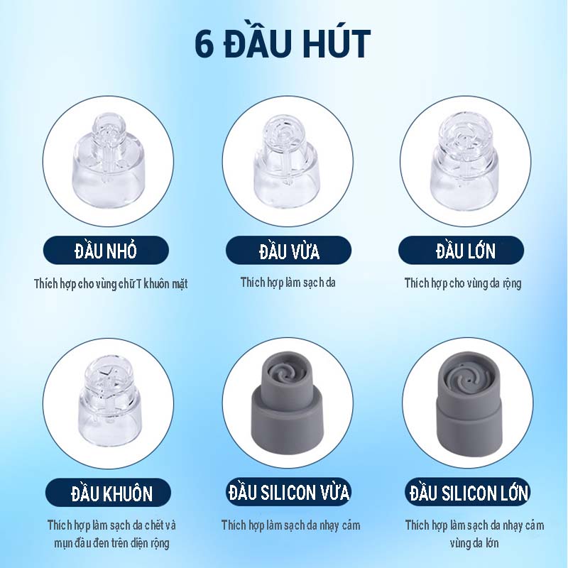 Máy Hút Mụn Đa Năng Thế Hệ Mới - Hút Mụn Đầu Đen, Cám, Bã Nhờn, Rửa Mặt, Làm Sạch Lỗ Chân Lông, Phun Oxy Dưỡng Ẩm Sáng Mịn Da