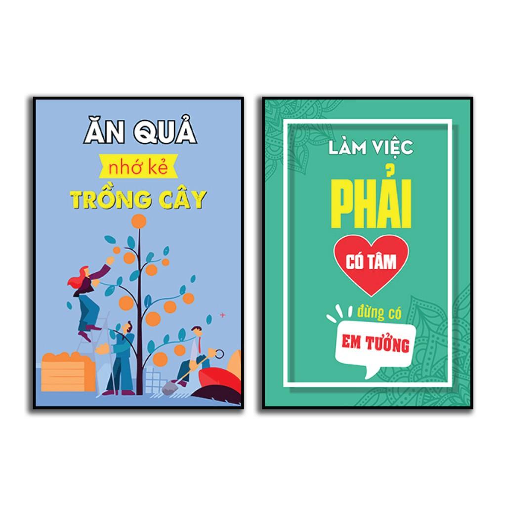 Tranh khẩu hiệu ăn quả nhớ kẻ trồng cây DL-11