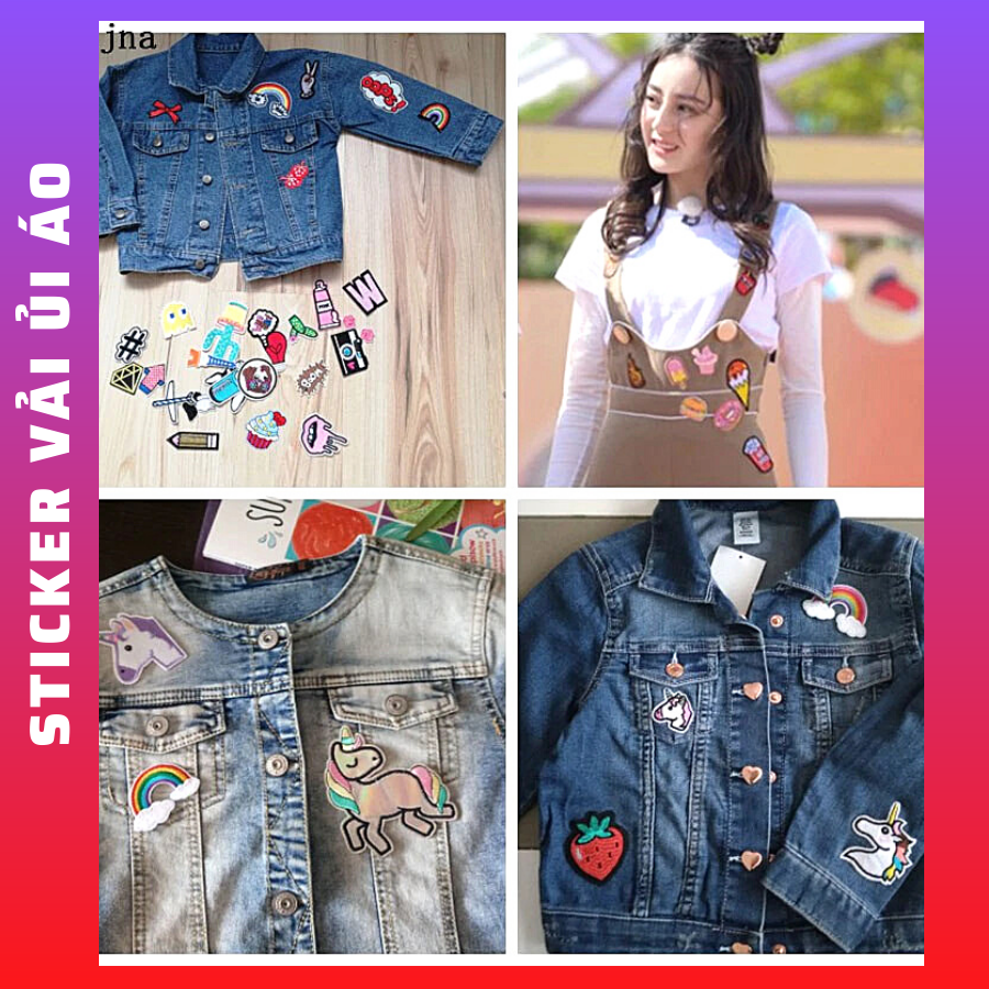 Sticker Patch Ủi Quần Áo,BALO phụ kiện thời trang dùng để trang trí quần áo !