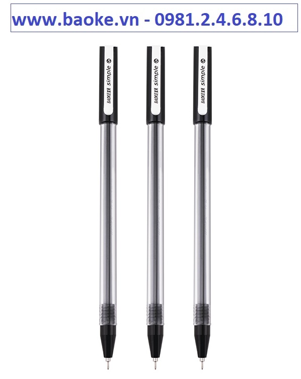 Combo 3 cây bút gel - bút nước 0.5mm Baoke - PC 2698 mực đen