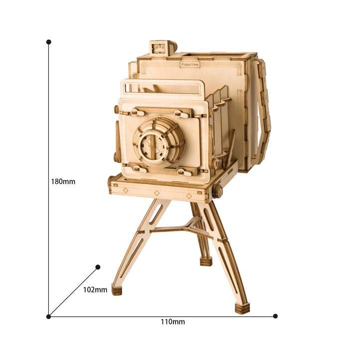 Tự Ráp Mô Hình Gỗ 3D  Trưng Bày Máy Chụp Ảnh Cổ Điển Vintage Camera