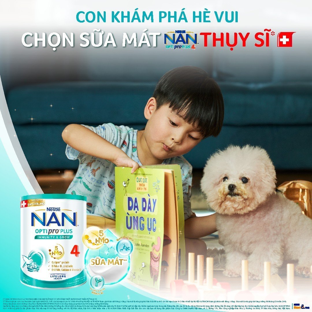 Sữa bột Nestlé NAN OPTIPRO PLUS 4 1500g/lon với 5HMO Giúp tiêu hóa tốt + Tăng cường đề kháng (2 - 6 tuổi) - Tặng Máy hút bụi mini