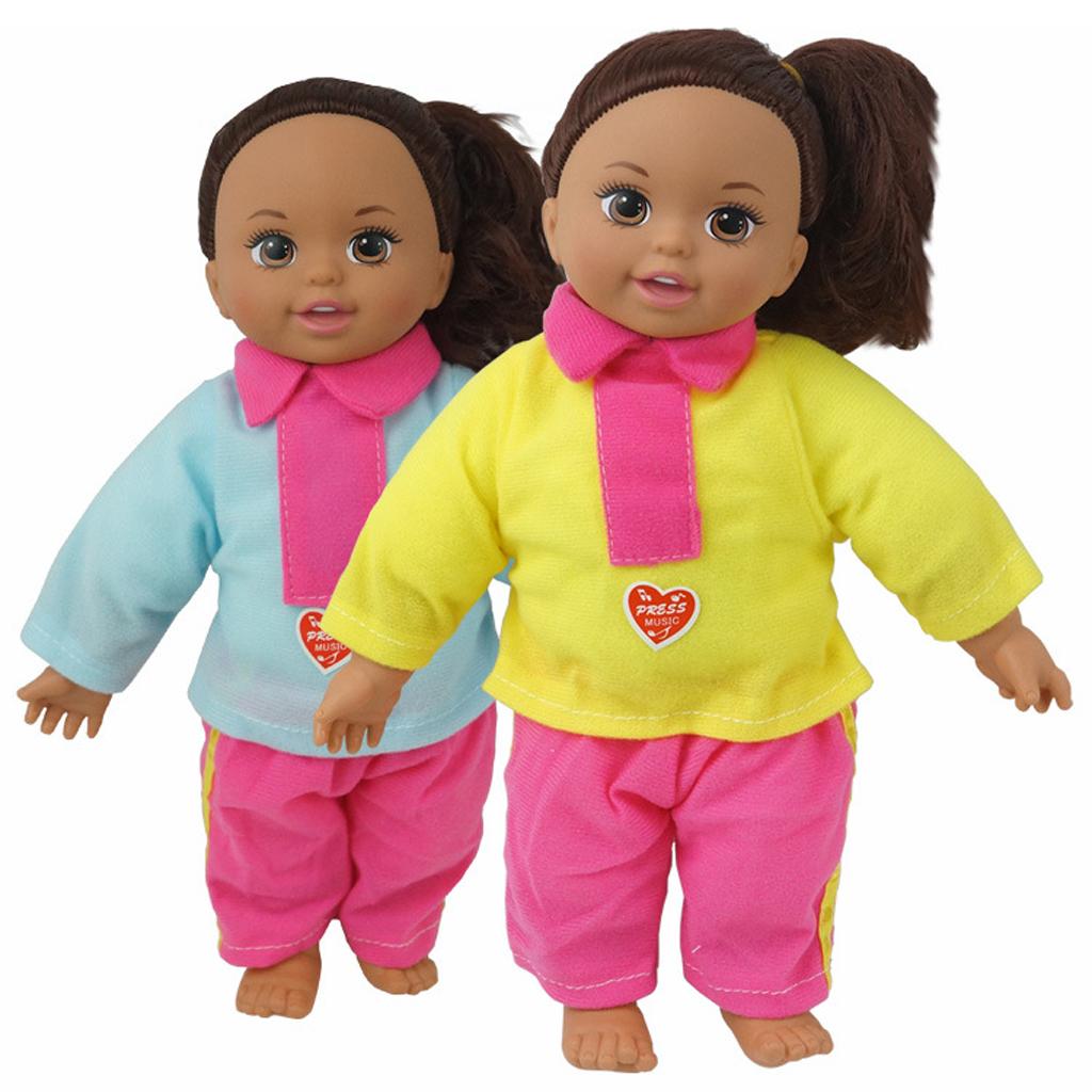 31cm Real Life Baby Girl Doll Vinyl African Newborn Infant In Clothes