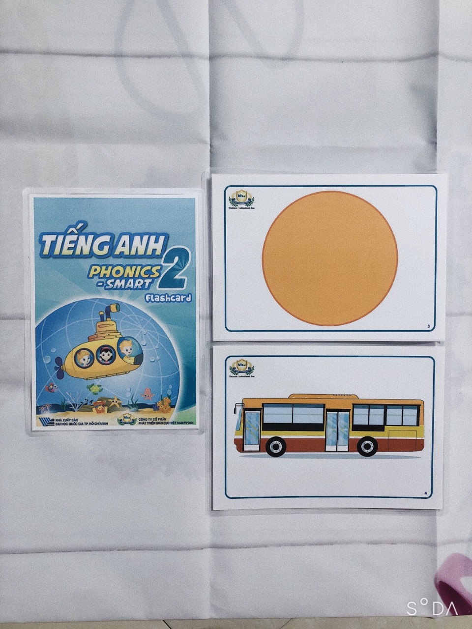 Flashcard Smart Phonics 2- Thẻ Tiếng Anh thiết kế 2 mặt ép plastics bền đẹp