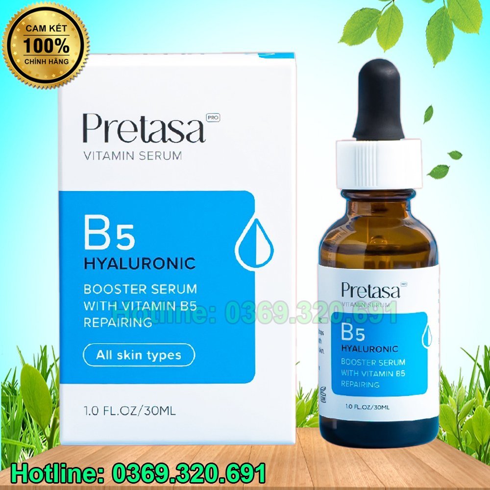Serum B5 Pretasa giúp phục hồi làn da, giảm đỏ da, tái tạo gia và chống lão hóa