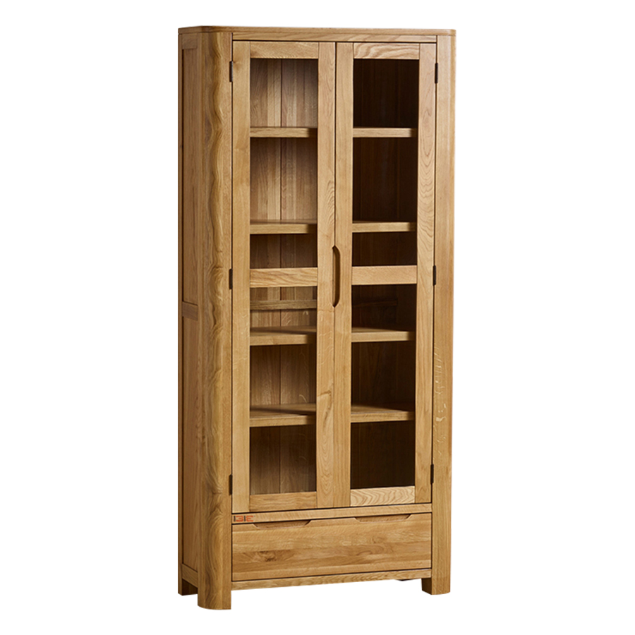 Tủ trưng bày Romsey 2 cánh kính gỗ sồi